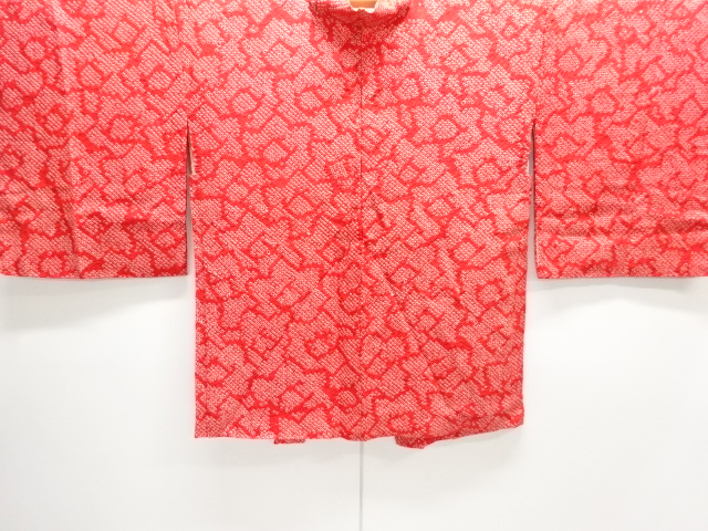 未使用品　本総絞り　花模様羽織